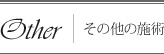 その他の施術